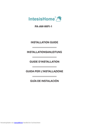 IntesisHome PA-AW-WIFI-1 Installationsanleitung