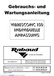 Rabaud VIBRESCOPIC 150 Gebrauchs- Und Wartungsanleitung