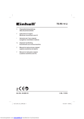 EINHELL TE-RS 18 Li Originalbetriebsanleitung