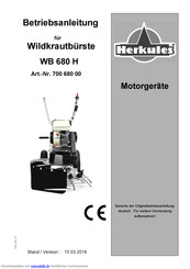 HERKULES WB 680 H Betriebsanleitung