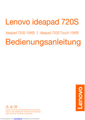 Lenovo ideapad 720S Touch-15IKB Bedienungsanleitung