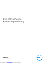 Dell E2016 Bedienungsanleitung