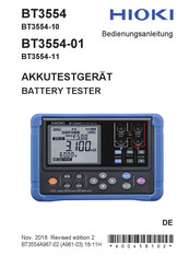 Hioki BT3554-01 Bedienungsanleitung