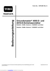 Toro Groundsmaster 4010-D Bedienungsanleitung
