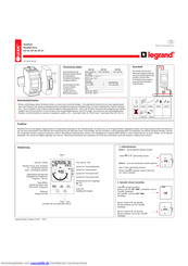 LEGRAND 037 64 Bedienungsanleitung