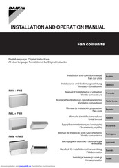 Daikin FWM Series Installations- Und Bedienungsanleitungen