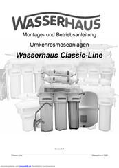 Wasserhaus Classic-Line WH RO4 Montage- Und Betriebsanleitung