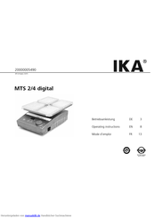 Ika MTS 2/4 digital Betriebsanleitung
