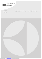 Electrolux GK80RPLCN Benutzerinformation