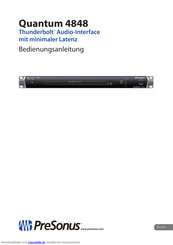 PRESONUS Thunderbolt Quantum 4848 Bedienungsanleitung