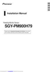 Pioneer SGY-PM900H79 Benutzerhandbuch