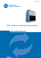 BAC FXVS-1218x-Series Hebe- Und Montageanleitung