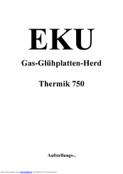 eku Thermik 750 Aufstellungs-, Bedienungs- Und Instandhaltungsanleitung