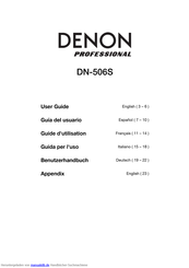 Denon Professional DN-506S Benutzerhandbuch