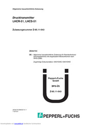 Pepperl+Fuchs LHCS-51 Bedienungsanleitung