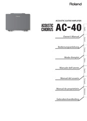 Roland ACOUSTIC CHORUS AC-40 Bedienungsanleitung