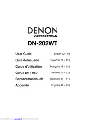 Denon DN-202WT Benutzerhandbuch