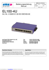 eks EL100-4U Serie Bedienungsanleitung