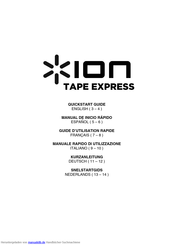 ION tape express Kurzanleitung