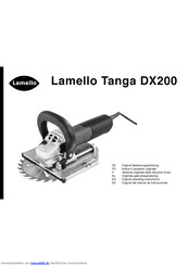 Lamello Tanga DX200 Original Bedienungsanleitung