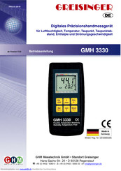 GHM-Messtechnik GMH 3330 Betriebsanleitung