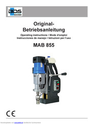 BDS Maschinen MAB 855 Originalbetriebsanleitung