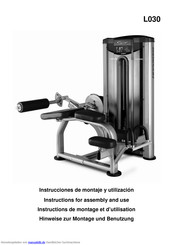 BH FITNESS L030 Hinweise Zur Montage Und Benutzung