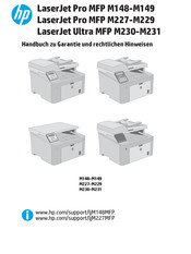 HP LaserJet Pro MFP M148-M149 Handbuch Zu Garantie Und Rechtlichen Hinweisen