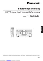 Panasonic PT-D3500E Bedienungsanleitung