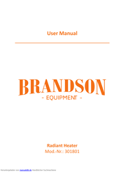 Brandson 301801 Benutzerhandbuch