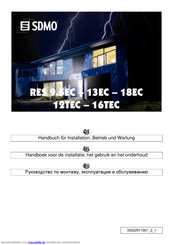 SDMO RES 16TEC Handbuch Für Installation, Betrieb Und Wartung