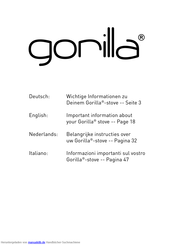 Gorilla stove SwitchBox Wichtige Informationen