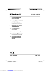 EINHELL GH-PM 51 S HW Originalbetriebsanleitung