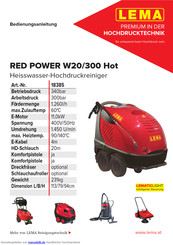LEMA Red Power W25/200 Hot Bedienungsanleitung