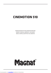 Magnat CINEMOTION 510 Bedienungsanleitung