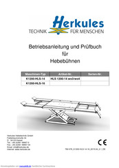 HERKULES K1200-HLS-14 Betriebsanleitung Und Prüfbuch