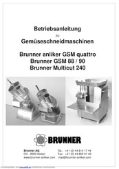 Brunner anliker GSM quattro Profi Betriebsanleitung