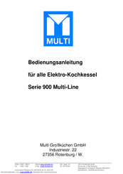 Multi Multi-Line 900 Serie Bedienungsanleitung