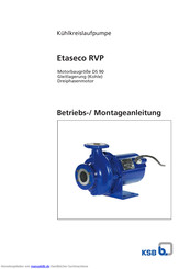KSB Etaseco RVP Betriebs-/Montageanleitung