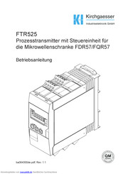 kirchgaesser FQR57 Betriebsanleitung