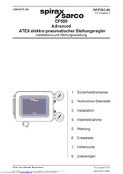 Spirax Sarco EP500 Installations- Und Wartungsanleitung