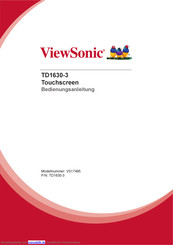 Viewsonic TD1630-3 Bedienungsanleitung