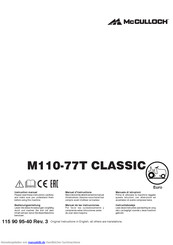 McCulloch M110-77T CLASSIC Bedienungsanleitung