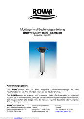 ROWA system mini-komplett Montage- Und Bedienungsanleitung