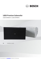 Bosch LB20 Premium Installationanleitung