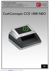 CashConcepts CCE 1200 NEO Handbuch