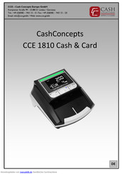 CashConcepts CCE 1810 Cash & Card Handbuch