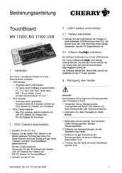 Cherry TouchBoard MX 11900 USB Bedienungsanleitung