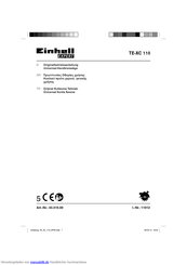 EINHELL Expert TE-XC 110 Originalbetriebsanleitung