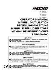 Echo LBP-560-900 Bedienungsanleitung